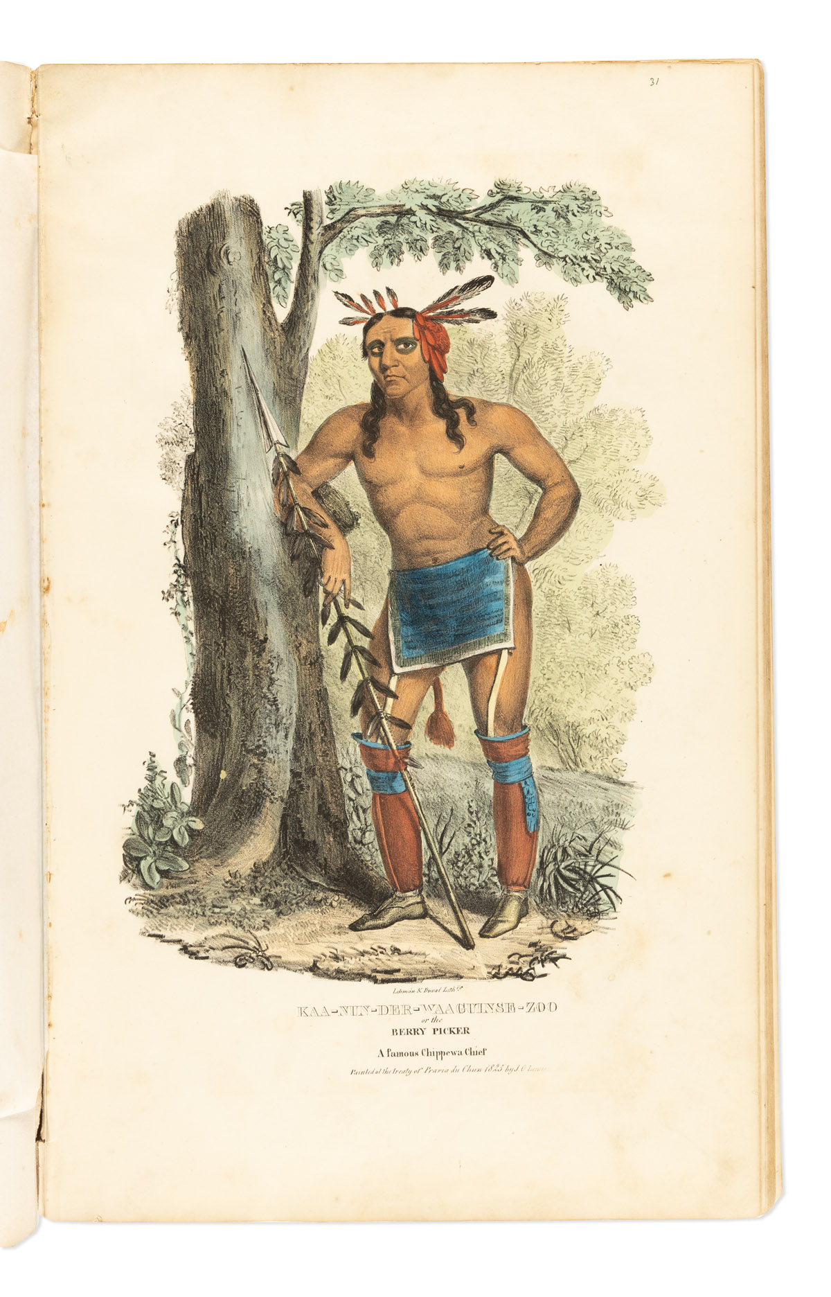 (AMERICAN INDIANS.) James Otto Lewis. [The Aboriginal Port-Folio . . . of the Most Celebrated Chiefs of the North American Indians.]